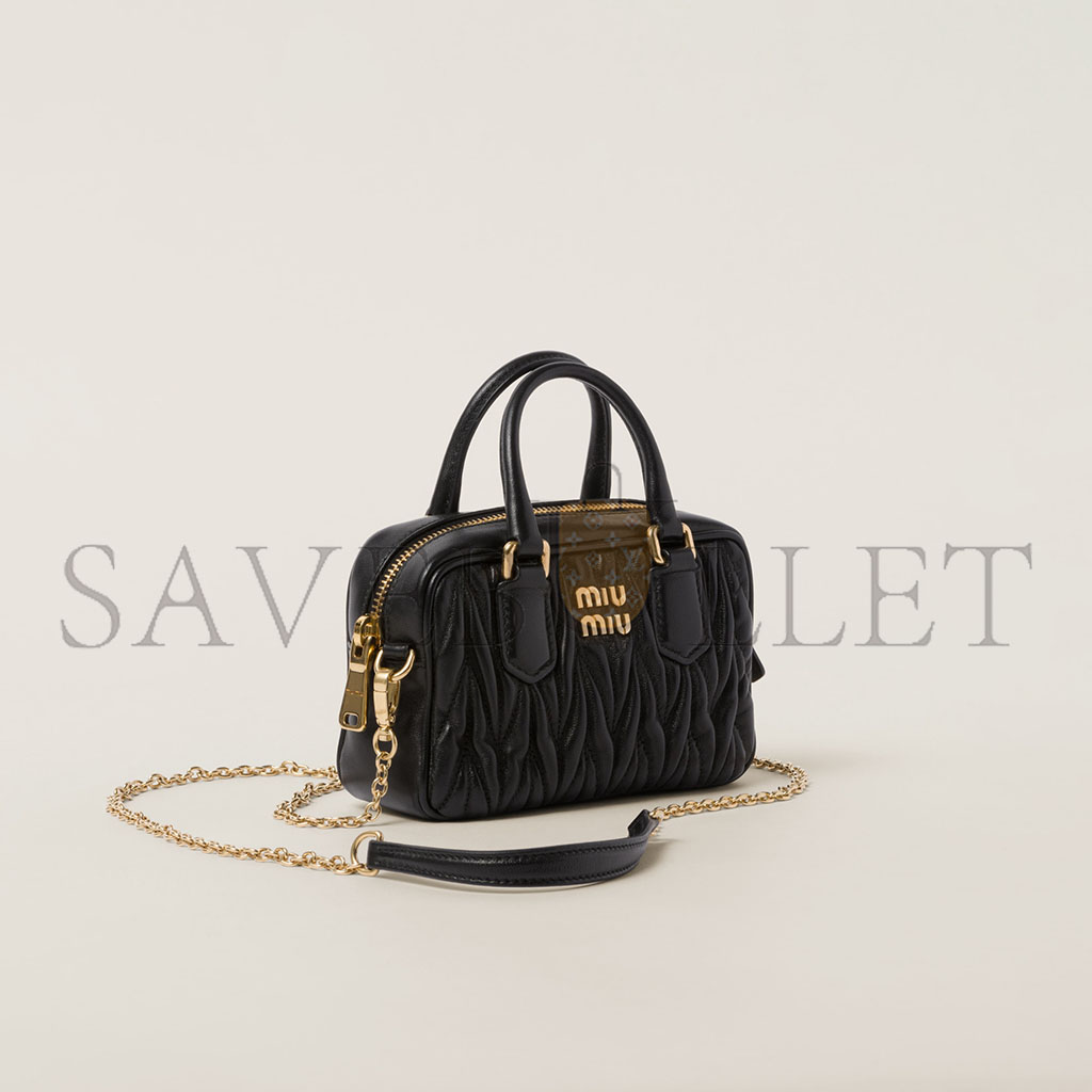 M1v M1v arcadie matelassÉ nappa leather mini-bag 5bp077 (15.3*10.3*4.5cm)